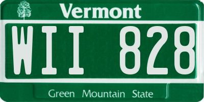 VT license plate WII828