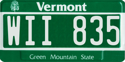 VT license plate WII835