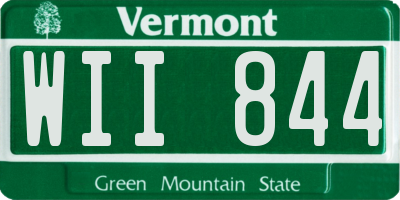 VT license plate WII844