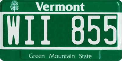 VT license plate WII855