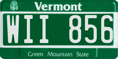 VT license plate WII856