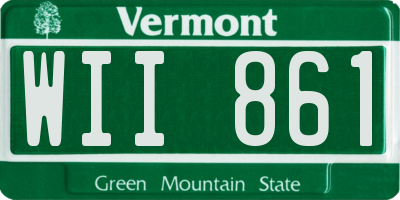 VT license plate WII861