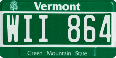 VT license plate WII864