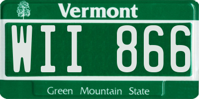 VT license plate WII866
