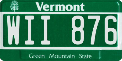 VT license plate WII876
