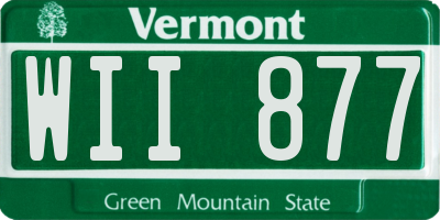 VT license plate WII877