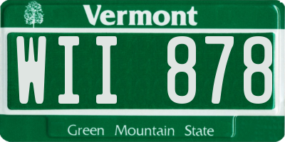 VT license plate WII878