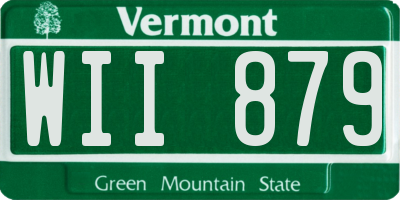 VT license plate WII879