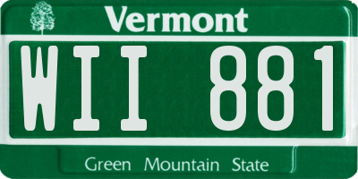 VT license plate WII881