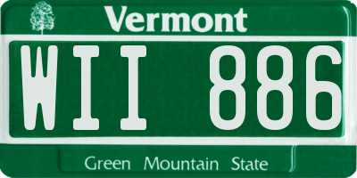 VT license plate WII886