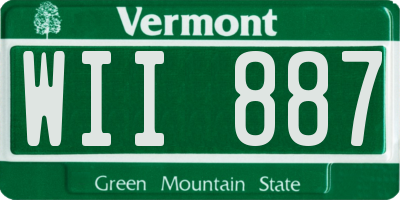 VT license plate WII887