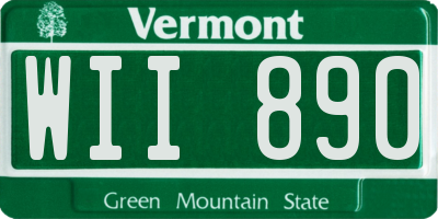 VT license plate WII890