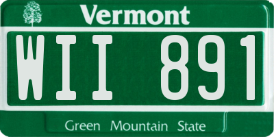 VT license plate WII891