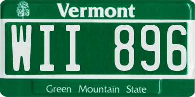 VT license plate WII896