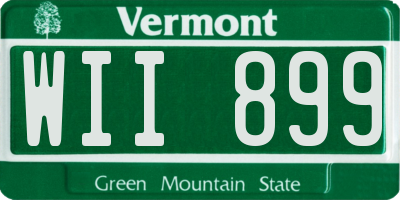 VT license plate WII899
