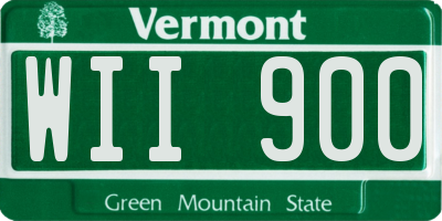 VT license plate WII900