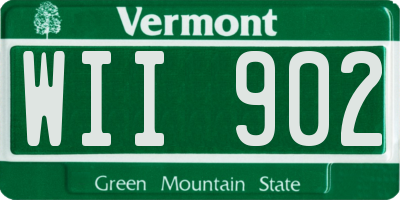 VT license plate WII902