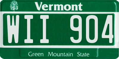 VT license plate WII904