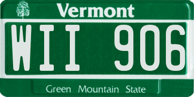 VT license plate WII906