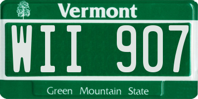 VT license plate WII907