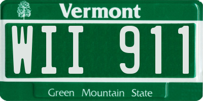 VT license plate WII911