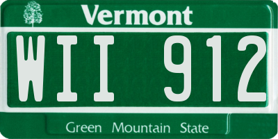 VT license plate WII912