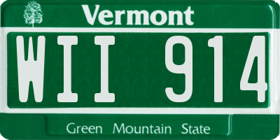 VT license plate WII914