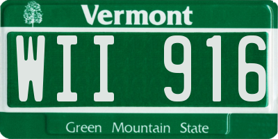 VT license plate WII916