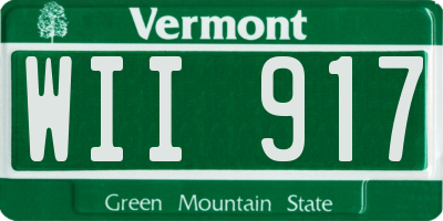 VT license plate WII917