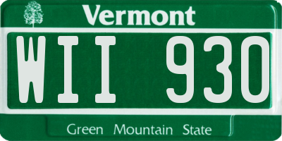 VT license plate WII930