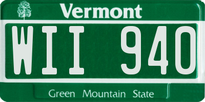 VT license plate WII940