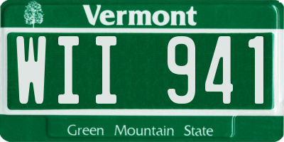 VT license plate WII941