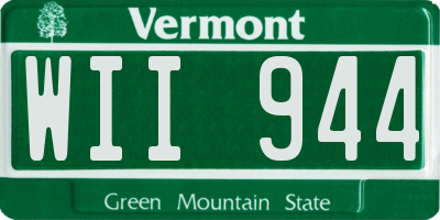 VT license plate WII944