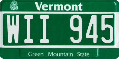 VT license plate WII945