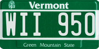 VT license plate WII950