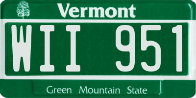 VT license plate WII951