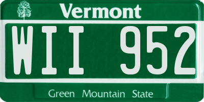 VT license plate WII952