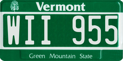 VT license plate WII955