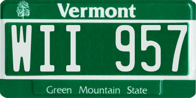 VT license plate WII957