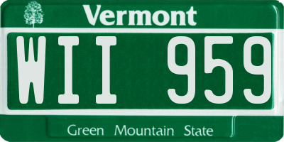 VT license plate WII959