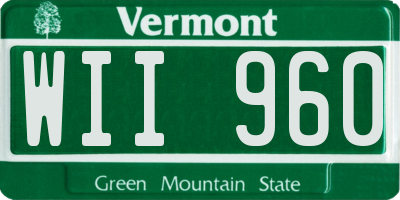 VT license plate WII960
