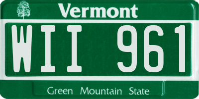 VT license plate WII961