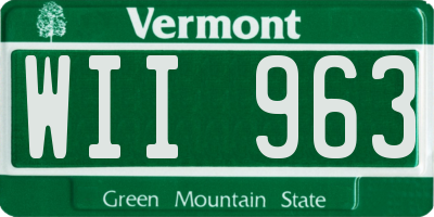 VT license plate WII963