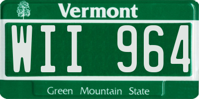 VT license plate WII964