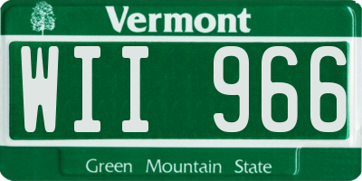 VT license plate WII966