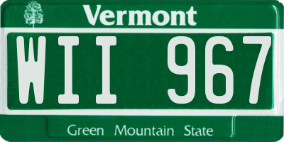 VT license plate WII967