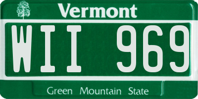 VT license plate WII969