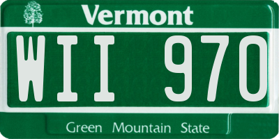 VT license plate WII970