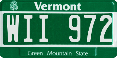 VT license plate WII972