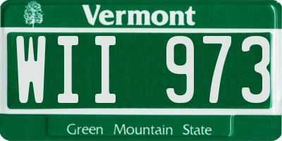 VT license plate WII973